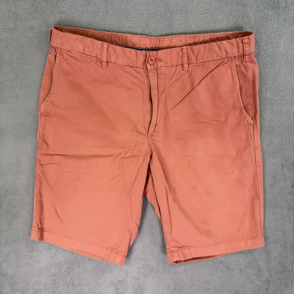 Uniqlo Shorts Mens Large Pink Salmon Chino Preppy Summer Outdoor Beach Tropical